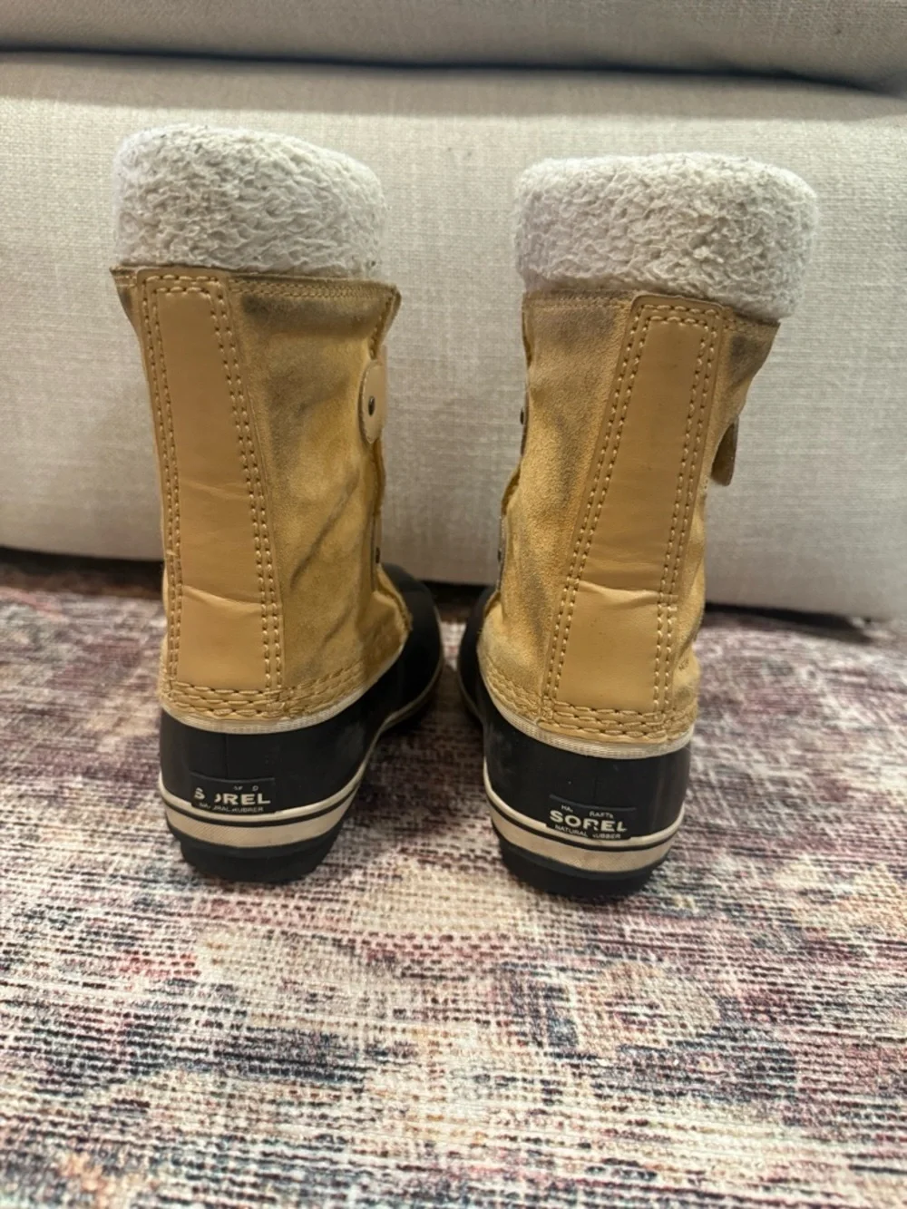Sorel Kids Tan and Black Waterproof Winter Boots